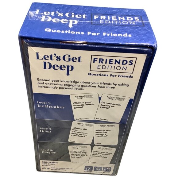 Lets Get Deep Friends Edition Card Game New Sealed - Picture 6 of 6